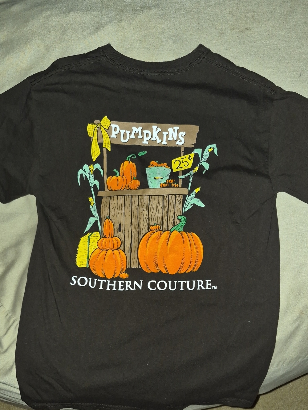Southern Couture Black Pumpkin Graphic Tee